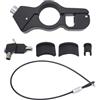Culnflun Blocco Manopola Moto con Cavo Casco, Sicurezza Leva Freno e Manubrio, Installazione Rapida uso Quotidiano Urbano (Nera)