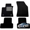 MTC Automotive Tappetini Renault Megane IV/Megane Grandtour IV, Set 4 Pezzi, Su Misura | Tappetini Auto in Moquette Nera, Battitacco in Gomma Rinforzata, Bottoni di Fissaggio, Antiscivolo