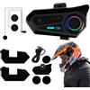 Fbinys Motorcycle Helmet Earphones - Wireless Riding Headset, IPX6 Waterproof Audio Device with Type C Charging, Built In Microphone Communication System, Outdoor Cycling Equipment for Half Full Face Helmets