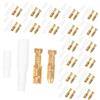 ELAYARD 50 set Connettori Terminali Maschio e Femmina in Ottone con Guaina Isolante Kit di Morsetti per Elettrici Unipolari Connettori Pin Sicuri e Facili da Installare per Affidabili