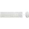 HP 650 Tastiera e Mouse Wireless con Dongle USB-A a 2,4 GHz, 20 Tasti programmabili, Piedini Regolabili con 6 Gradi Inclinazione, Tastierino Numerico, Mouse fino a 4000 DPI Personalizzabili, Bianca