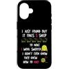 Whyitsme Design Custodia per iPhone 16 Scherzo divertente per lavori a maglia, con pecore