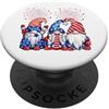 4th of July Independence day Patriotic T Fuochi d'artificio gnomi 4 luglio giorno dell'indipendenza bandiera americana PopSockets PopGrip Adesivo