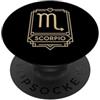 scorpio zodiac art deco stinger tail wat Scorpione Art Deco Grafica zodiacale PopSockets PopGrip Adesivo