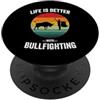 Retro Bullfighting Bullfighter La vita è migliore con la corrida Corrida spagnola vintage PopSockets PopGrip Adesivo