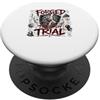 Christian Warrior Armor Faith Lion Cross Forgiato attraverso la prova Cristiano Guerriero Scudo Armatura Fede PopSockets PopGrip Adesivo