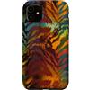 generic Custodia per iPhone 11 Motivo colorato della giungla della riga della tig
