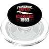 True Crime Merch for Investigative Crime Esperto forense dalla nascita 1993 Compleanno a tema crimine vero PopSockets PopGrip per MagSafe