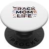 Track Mom Life Track and Field Sports Mom Runner Mom Track PopSockets PopGrip Adesivo