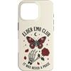 Emo Moms Club Retro Designs Custodia per iPhone 16 Pro Emo Club Gothic Butterfly Rose, mano scheletrata