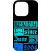 Lustiger Geburtstagsspruch zum 22. Gebur Custodia per iPhone 14 Pro 22° Compleanno Leggendario dal Giugno 2004 Anno Retro