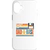 Dad Joke Archive Co Custodia per iPhone 16 Plus Divertenti battute su I Keep Dad in A Dad-A-Base Retro Floppy Disk