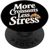 Croissant French Pastry Breakfast Treat Colazione francese con croissant burrosi freschi al forno PopSockets PopGrip Adesivo