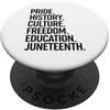 Novelty Juneteenth tees Pride Storia Cultura Libertà Istruzione Giugno PopSockets PopGrip Adesivo
