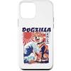 Great wave off Kanagawa, Cool Hokusai Ar Custodia per iPhone 12 mini Dogzilla divertente vintage, cane giapponese retrò, grande onda