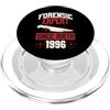 True Crime Merch for Investigative Crime Esperto forense dalla nascita 1996 Compleanno a tema crimine vero PopSockets PopGrip per MagSafe