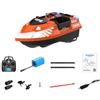 Kidaromo V802PRO RC Bait Boat, barca con esca GPS ad alta velocità con 4 tramogge indipendenti, capacità 3 kg, portata 500 m, luci notturne e doppia batteria, barche RC all'aperto, regalo estivo per