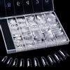 MELLIEX 500 pezzi Unghie Finte Trasparenti Acrilico Artificiale Falsi Unghie con Scatola, Unghie Finte da Donna per Saloni di Manicure, 10 Misure