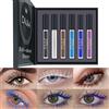 Beliky Girl Set di mascara colorato a 6 colori, mascara impermeabile colorato arcobaleno Mascara per ciglia in fibra 3D Volume ciglia (A)
