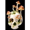 Figura Di Teschio - Teschio Con Funghi - Decorazione Di Halloween Regalo Skull