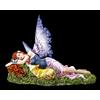 Figuren Shop GmbH Statua Di Elfo Foxy Sdraiata Con Volpe - Fata Decorativa Fantasy 24cm