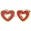 SANICO Srl BJT715 ORECCHINI RED HEART GOLD PLATED
