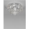 Vistosi ECOS LAMPADARIO DA SOFFITTO 90 CRISTALLO RIGADIN CROMO LUCIDO 5 LUCI ATTACCO E27