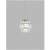 Vistosi ECOS SOSPENSIONE 35 BIANCO RIGADIN BRONZO SATINATO 1 LUCE ATTACCO E27