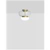 Vistosi FARO LAMPADA DA SOFFITTO P CRISTALLO BIANCO OTTONE VERNICIATO L3202 LED 3000K 13W 2000lm DIMMERABILE