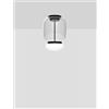 Vistosi FARO LAMPADA DA SOFFITTO G CRISTALLO BIANCO NERO OPACO 2 L3202 LED 3000K 13W 2000lm DIMMERABILE