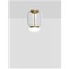 Vistosi FARO LAMPADA DA SOFFITTO G CRISTALLO BIANCO OTTONE VERNICIATO L2202 LED 2700K 13W 2000lm DIMMERABILE