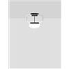 Vistosi FARO LAMPADA DA SOFFITTO P CRISTALLO BIANCO NERO OPACO 2 L2202 LED 2700K 13W 2000lm DIMMERABILE