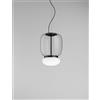 Vistosi FARO SOSPENSIONE G CRISTALLO BIANCO NERO OPACO 2 L3202 LED 3000K 13W 2000lm DIMMERABILE