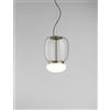 Vistosi FARO SOSPENSIONE G CRISTALLO BIANCO OTTONE VERNICIATO L3202 LED 3000K 13W 2000lm DIMMERABILE