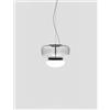 Vistosi FARO SOSPENSIONE P CRISTALLO BIANCO NERO OPACO 2 L2202 LED 2700K 13W 2000lm DIMMERABILE