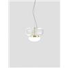 Vistosi FARO SOSPENSIONE P CRISTALLO BIANCO OTTONE VERNICIATO L2202 LED 2700K 13W 2000lm DIMMERABILE