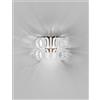 Vistosi ECOS APPLIQUE A PARETE 35 BIANCO RIGADIN BRONZO SATINATO 2 LUCI ATTACCO G9
