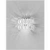Vistosi ECOS APPLIQUE A PARETE 35 BIANCO RIGADIN CROMO LUCIDO 2 LUCI ATTACCO G9