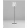 Vistosi ECOS LAMPADA DA TERRA 35 BIANCO RIGADIN CROMO LUCIDO 1 LUCE ATTACCO E27