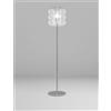 Vistosi ECOS LAMPADA DA TERRA 35 CRISTALLO RIGADIN CROMO LUCIDO 1 LUCE ATTACCO E27