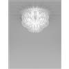 Vistosi ECOS LAMPADARIO DA SOFFITTO 60A BIANCO RIGADIN CROMO LUCIDO 3 LUCI ATTACCO E27