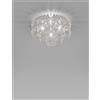 Vistosi ECOS LAMPADARIO DA SOFFITTO 60A CRISTALLO RIGADIN CROMO LUCIDO 3 LUCI ATTACCO E27