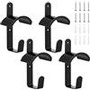 Behogan 4 supporti per briglia per cavallo, con tubo di espansione e viti, gancio per cavallo, briglia, per cavallo, per cavallo, per cavallo, per cavallo, maglieria, camera da sella, stalla, colore nero