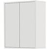 Inbagno Pensile sospeso Lavanderia Bagno Multiuso, L. 60 x P. 30 x H. 72 cm, 2 Ante con Apertura Push, Linea Way (Bianco Lucido)