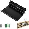MIGUBIGU 1 PCS Mensola da Parete per Pannelli Acustici 25 x 15 cm, Mensole da Muro in Metallo, Mensole Nere per Pannelli Fonoassorbenti per Ufficio, Soggiorno, Camera da Letto, Senza Forature