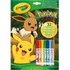 Crayola - album attività & coloring pokemon, 32 pagine da colorare e 7 mini pennarelli lavabili, 04-2746