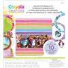Crayola creations - set crea i tuoi braccialetti unicorn magic, attività creativa e regalo per bambine, da 8 anni