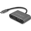 StarTech.com Adattatore da USB-C a VGA e HDMI - Alluminio - Adattatore multiporta USB-C - 4K 30Hz - Grigio spazio - Grigio - Cavo integrato - Adattatore video esterno - IT6222 - USB-C - HDMI, VGA - Grigio spazio