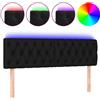vidaXL Testiera LED nera 160x7x78/88 cm Tessuto