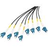 DIGITUS Cavo breakout 8 fibre SM G.657.A1 LC/UPC-LC/UPC universale Colore nero 150m